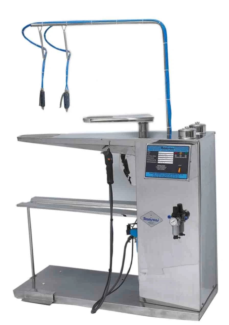 Professional garment spotting and stain treatment table